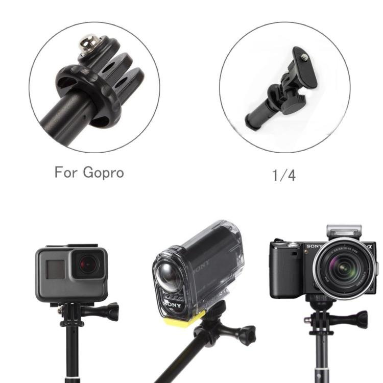 Universal Aluminum Alloy Selfie Stick with Adapter, Length: 25 - 75cm, Length: 25 - 75cm - ORIWHIZDJI & Insta360 AccessoriesExtendable PoleUniversal Grip Tripod