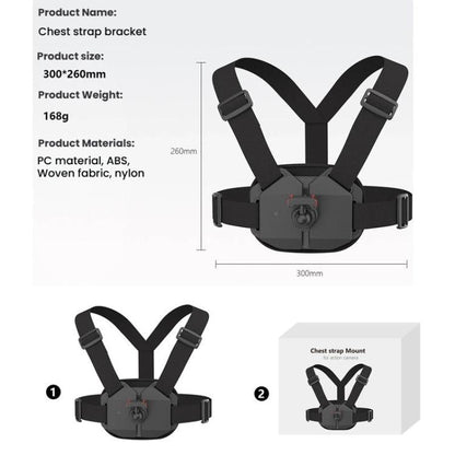 Universal Magnetic Quick - Release Chest Mount Harness For Action Cameras POV Hands - Free Recording, Chest Mount - ORIWHIZChest BeltDJI & Insta360 AccessoriesUniversal Chest & Head Belt
