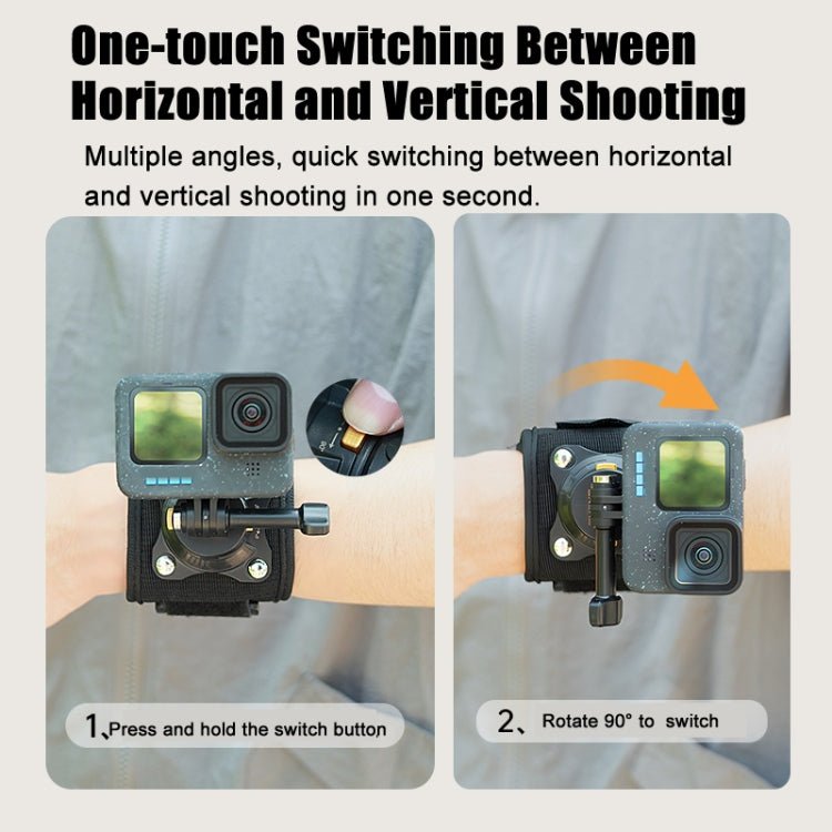 Universal Magnetic Quick - release Wrist Strap Mount for Sports Cameras, Standard Model, With Phone Clip - ORIWHIZDJI & Insta360 AccessoriesUniversal Chest & Head BeltWrist & Neck Strap