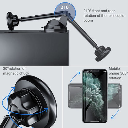 Universal Magnetic Retractable Rotating Car Mobile Phone Holder, Magnetic Retractable Rotating Phone Holder - ORIWHIZ