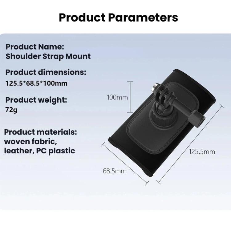 Universal Shoulder Strap Mount For Action Cameras With 360 - Degree Rotating Ball Head Hands - Free POV Shooting - ORIWHIZBackpack ClipDJI & Insta360 AccessoriesUniversal Mount & Holder