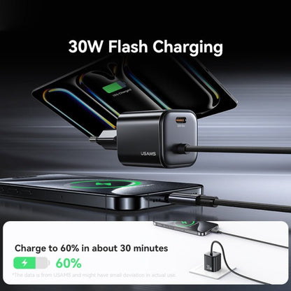 USAMS CC264 30W GaN Mini Type - C / USB - C Dual Port Fast Charger with Cable, CC264 - ORIWHIZ