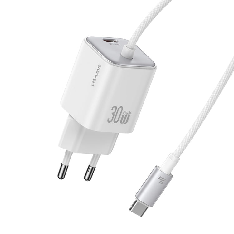 USAMS CC264 30W GaN Mini Type - C / USB - C Dual Port Fast Charger with Cable, CC264 - ORIWHIZ