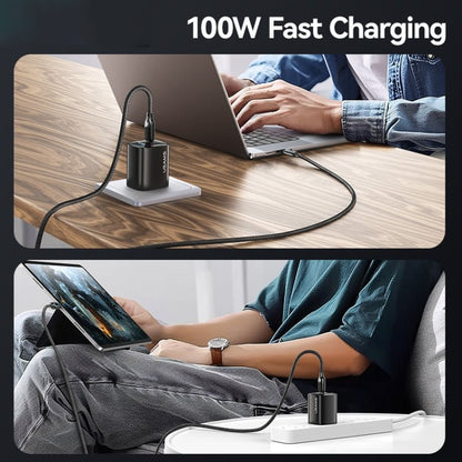 USAMS SJ742 100W USB - C / Type - C to USB - C / Type - C Zinc Alloy Digital Display Fast Data Cable, Length: 1.2m, SJ742USB01, SJ742USB02 - ORIWHIZ