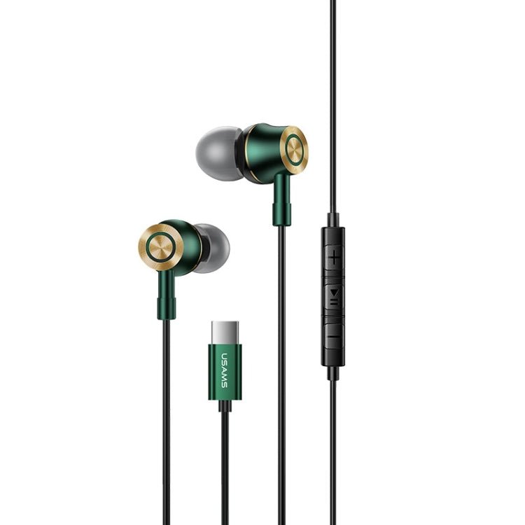 USAMS US - SJ482 EP - 43 Wired In Ear USB - C / Type - C Interface Metal Digital HiFi Noise Reduction Earphones with Mic & Digital Chip, Length: 1.2m - ORIWHIZ