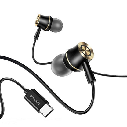 USAMS US - SJ482 EP - 43 Wired In Ear USB - C / Type - C Interface Metal Digital HiFi Noise Reduction Earphones with Mic & Digital Chip, Length: 1.2m - ORIWHIZ
