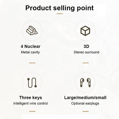 USAMS US - SJ482 EP - 43 Wired In Ear USB - C / Type - C Interface Metal Digital HiFi Noise Reduction Earphones with Mic & Digital Chip, Length: 1.2m - ORIWHIZ