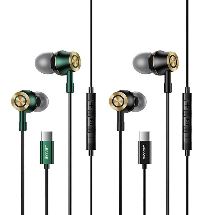 USAMS US - SJ482 EP - 43 Wired In Ear USB - C / Type - C Interface Metal Digital HiFi Noise Reduction Earphones with Mic & Digital Chip, Length: 1.2m - ORIWHIZ