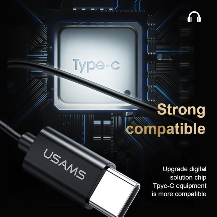 USAMS US - SJ482 EP - 43 Wired In Ear USB - C / Type - C Interface Metal Digital HiFi Noise Reduction Earphones with Mic & Digital Chip, Length: 1.2m - ORIWHIZ