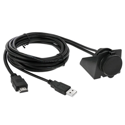 USB 2.0 & HDMI (Type - A) Male to Female Extension Cable, Length: 2m, USB 2.0 & HDMI (Type - A) Male to Female - ORIWHIZCar Replacement PartsDIY CablesIn Car