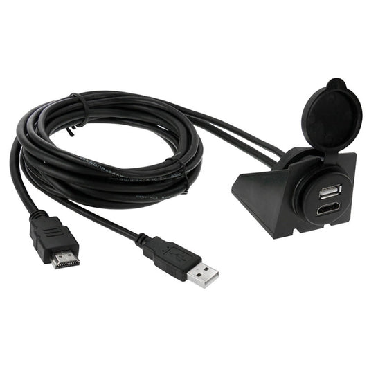 USB 2.0 & HDMI (Type - A) Male to Female Extension Cable, Length: 2m, USB 2.0 & HDMI (Type - A) Male to Female - ORIWHIZCar Replacement PartsDIY CablesIn Car
