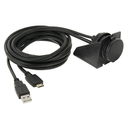 USB 2.0 & Mini HDMI (Type - C) Male to USB 2.0 & HDMI (Type - A) Female Adapter Cable with Car Flush Mount, Length: 2m, USB 2.0 & Mini HDMI Male to USB 2.0 & HDMI Female - ORIWHIZCar Replacement PartsDIY CablesIn Car