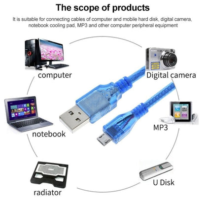 USB 2.0 to Micro USB Male Adapter Cable, Length: 30cm - ORIWHIZ