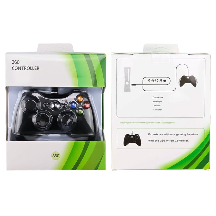 USB 2.0 Wired Controller Gamepad for XBOX360, Plug and Play, Cable Length: 2.5m, For XBOX360, For XBOX360 (Black) - ORIWHIZMicroSoft AccessoriesMicroSoft Accessories GamepadToys & Hobbies