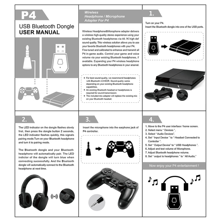 USB 4.0 Bluetooth Adapter Receiver and Transmitters for Sony PlayStation PS4, For PS4 - ORIWHIZSony AccessoriesSony Accessories Adapter & CablesToys & Hobbies