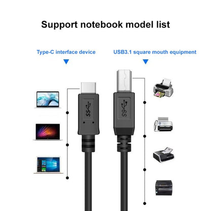 USB - C 3.1 / Type - C Male to USB BM Data Cable, Length: 1m, ZSSG - 9B20BG - ORIWHIZ