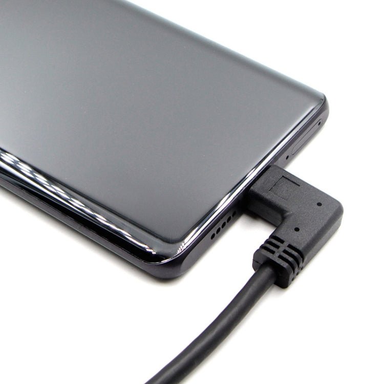 USB - C / Type - C Female to USB - C / Type - C Male Elbow Adapter Cable, Total Length: about 30cm - ORIWHIZ