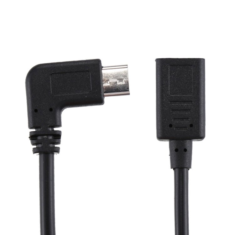 USB - C / Type - C Female to USB - C / Type - C Male Elbow Adapter Cable, Total Length: about 30cm - ORIWHIZ