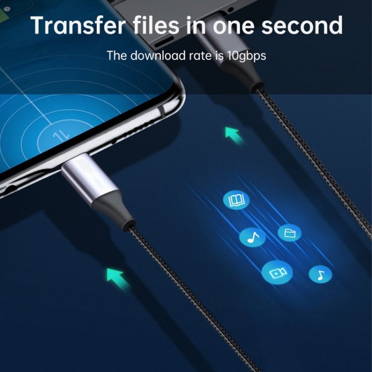 USB - C / Type - C Male to USB - C / Type - C Male Transmission Data Charging Cable, Cable Length: 1.5m, 1.5m - ORIWHIZ