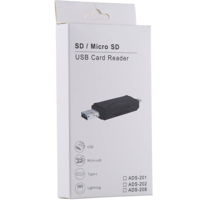 USB - C / Type - C + SD + TF + Micro USB to USB 2.0 Card Reader, USB2.0 - ORIWHIZ