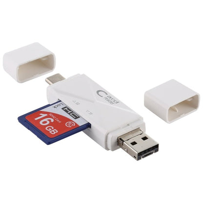 USB - C / Type - C + SD + TF + Micro USB to USB 2.0 Card Reader, USB2.0 - ORIWHIZ