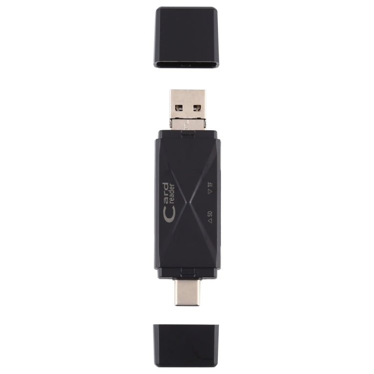 USB - C / Type - C + SD + TF + Micro USB to USB 2.0 Card Reader, USB2.0 - ORIWHIZ