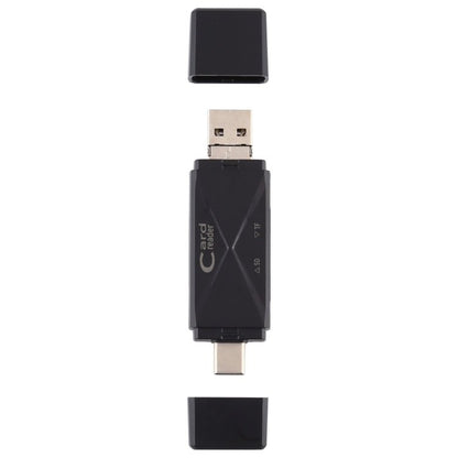 USB - C / Type - C + SD + TF + Micro USB to USB 2.0 Card Reader, USB2.0 - ORIWHIZ