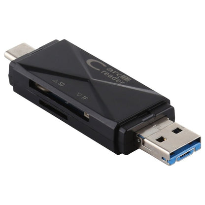 USB - C / Type - C + SD + TF + Micro USB to USB 3.0 Card Reader, USB3.0 - ORIWHIZ