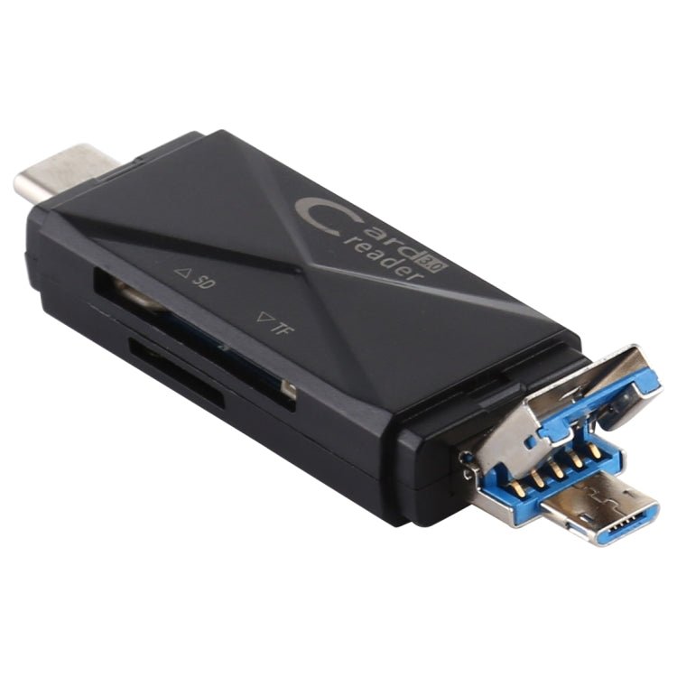 USB - C / Type - C + SD + TF + Micro USB to USB 3.0 Card Reader, USB3.0 - ORIWHIZ