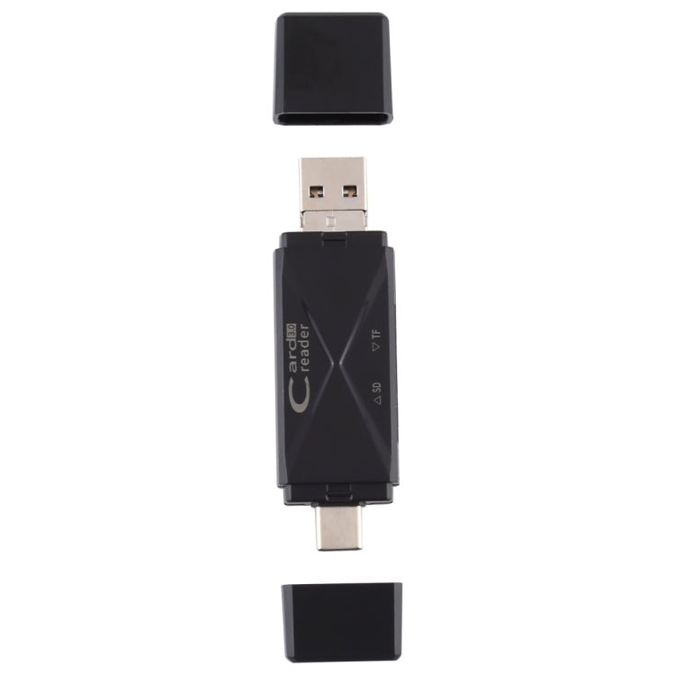 USB - C / Type - C + SD + TF + Micro USB to USB 3.0 Card Reader, USB3.0 - ORIWHIZ