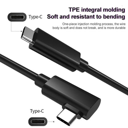 USB Male to USB 3.2 Gen1 Type - C Elbow VR Link Cable For Oculus Quest 1 / 2, 3m, 4m - ORIWHIZ