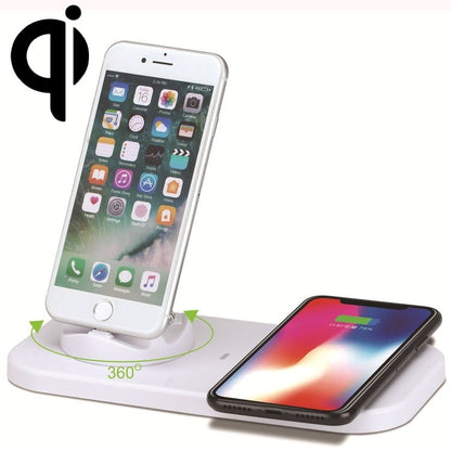 USB to 3 in 1 (8 Pin + Micro USB + USB - C / Type - C) Dock Charger Desktop Charging Data Sync Stand Station Holder with Qi Wireless Charger & USB Cable - ORIWHIZ