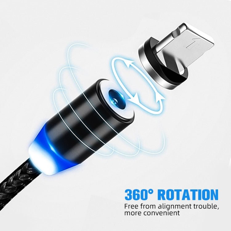 USB to Micro USB Magnetic Metal Connector Nylon Two - color Braided Magnetic Data Cable, Cable Length: 1m, Micro USB - ORIWHIZ