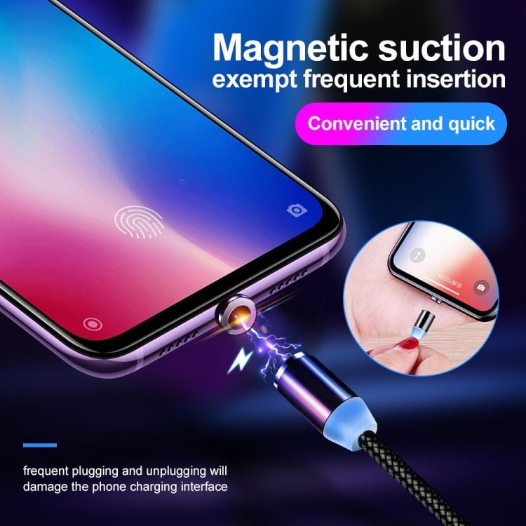 USB to Micro USB Magnetic Metal Connector Nylon Two - color Braided Magnetic Data Cable, Cable Length: 1m, Micro USB - ORIWHIZ