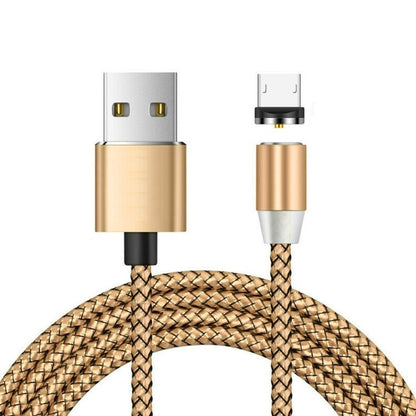 USB to Micro USB Magnetic Metal Connector Nylon Two - color Braided Magnetic Data Cable, Cable Length: 1m, Micro USB - ORIWHIZ