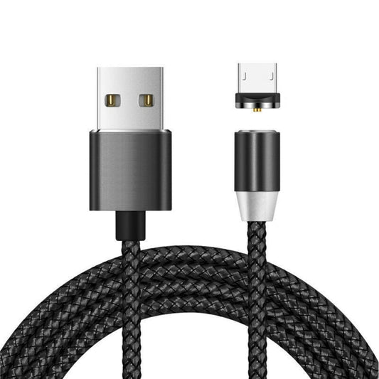 USB to Micro USB Magnetic Metal Connector Nylon Two - color Braided Magnetic Data Cable, Cable Length: 1m, Micro USB - ORIWHIZ
