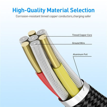 USB to Micro USB Magnetic Metal Connector Nylon Two - color Braided Magnetic Data Cable, Cable Length: 1m, Micro USB - ORIWHIZ