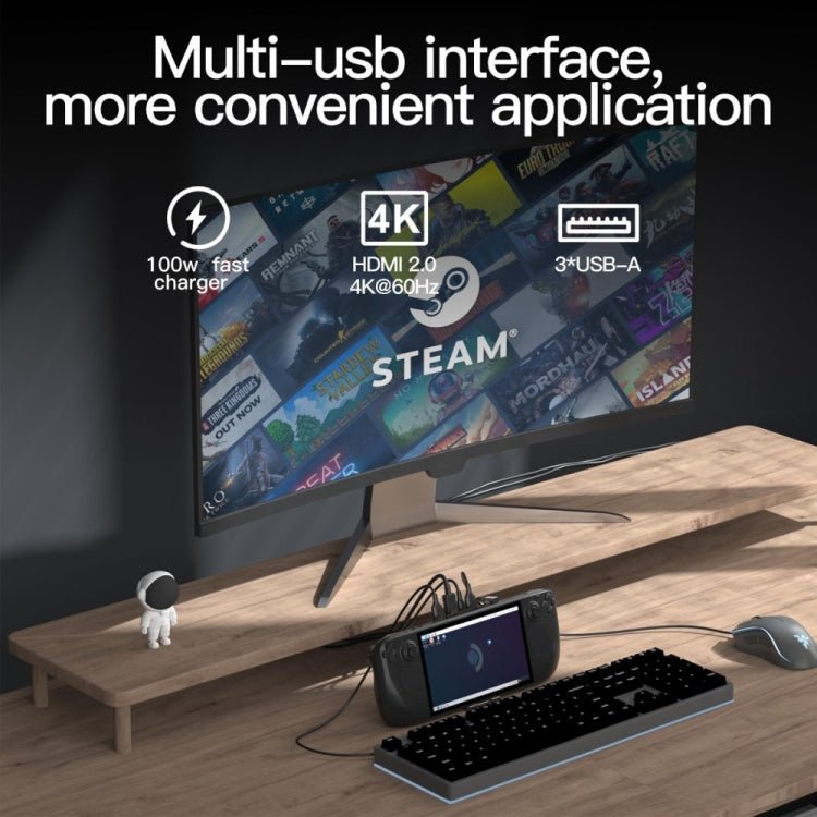 V266 For Steam Deck 5 in 1 Bracket Docking Station Charging Base Support 4K/60Hz USB3.0, V266 5 in 1 - ORIWHIZSteam Deck AccessoriesSteam Deck Accessories Other AccessoriesToys & Hobbies