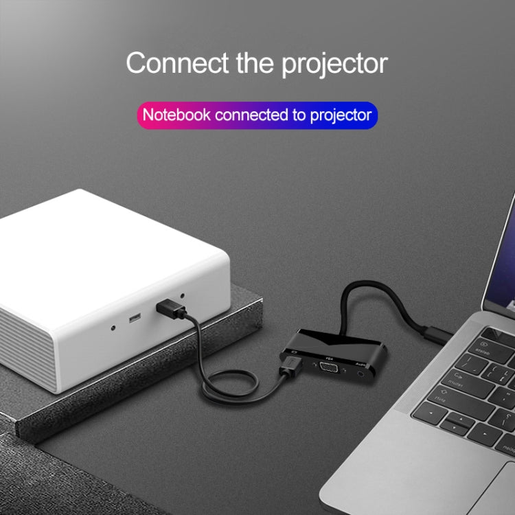 V83 USB - C / Type - C to 4K HDMI / VGA + 3.5mm Audio + USB Multi - function Adapter - ORIWHIZ
