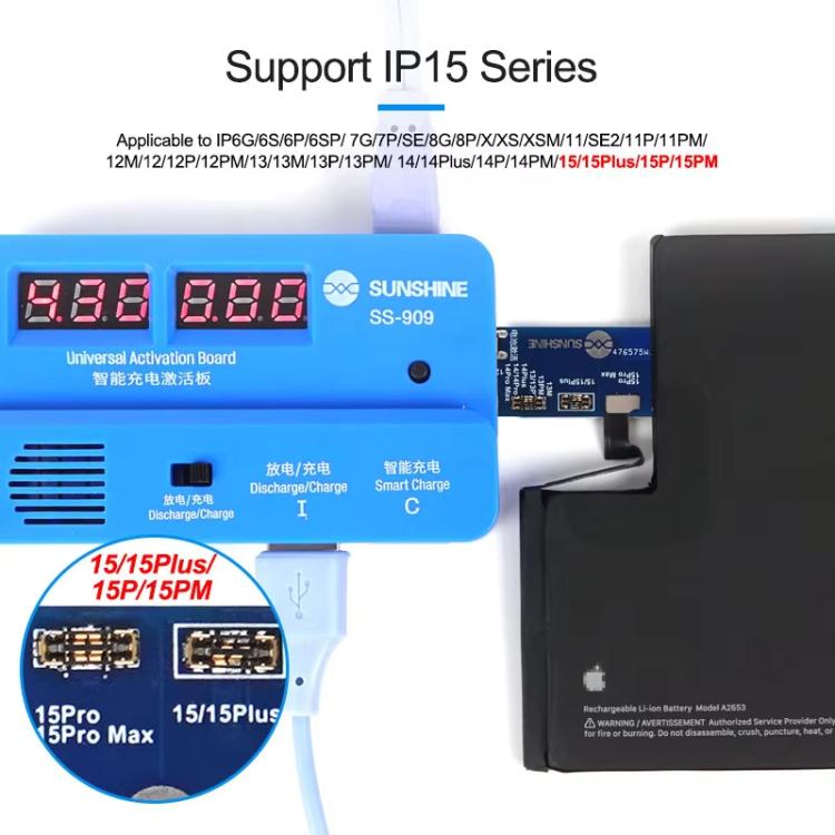 V9.0 Universal Battery Activation Board Quick Charge Maintenance Line For IPhone Android Repair Test Board Tool, SUNSHINE SS - 909 - ORIWHIZ