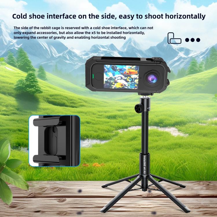 Vertical & Horizontal Magnetic Quick Release Cage, Quick Release Cage - ORIWHIZDJI & Insta360 AccessoriesInsta360 X SeriesProtection & Cases