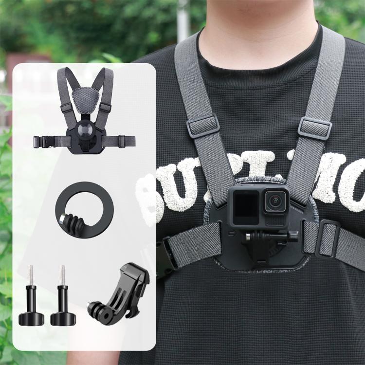 Vest - style Photography Chest Strap Body Mount Belt with Mount & Screw, 5 in 1, 6 in 1 Magnetic Base, 5 in 1 Magnetic Ring Base, 6 in 1 Magnetic Ring Base - ORIWHIZChest BeltDJI & Insta360 AccessoriesUniversal Chest & Head Belt