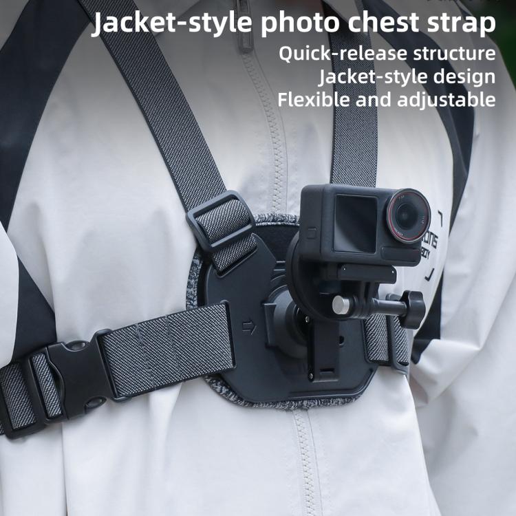 Vest - style Photography Chest Strap Body Mount Belt with Mount & Screw, 5 in 1, 6 in 1 Magnetic Base, 5 in 1 Magnetic Ring Base, 6 in 1 Magnetic Ring Base - ORIWHIZChest BeltDJI & Insta360 AccessoriesUniversal Chest & Head Belt