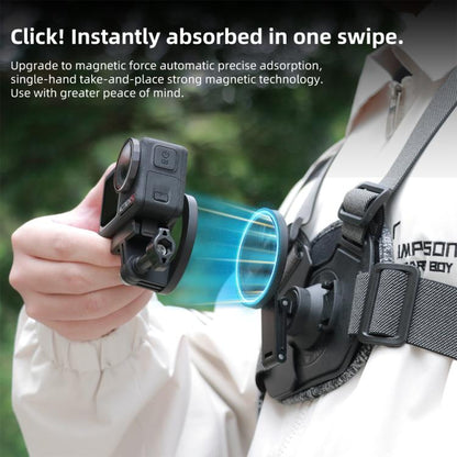 Vest - style Photography Chest Strap Body Mount Belt with Mount & Screw, 5 in 1, 6 in 1 Magnetic Base, 5 in 1 Magnetic Ring Base, 6 in 1 Magnetic Ring Base - ORIWHIZChest BeltDJI & Insta360 AccessoriesUniversal Chest & Head Belt