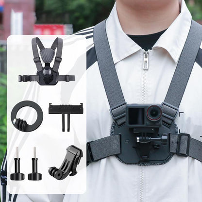 Vest - style Photography Chest Strap Body Mount Belt with Mount & Screw, 5 in 1, 6 in 1 Magnetic Base, 5 in 1 Magnetic Ring Base, 6 in 1 Magnetic Ring Base - ORIWHIZChest BeltDJI & Insta360 AccessoriesUniversal Chest & Head Belt
