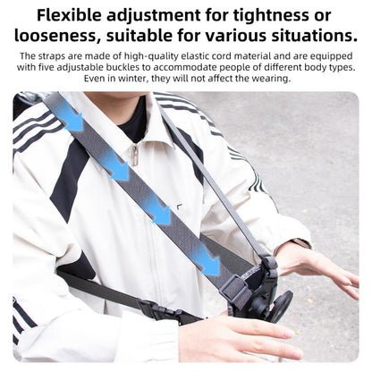 Vest - style Photography Chest Strap Body Mount Belt with Mount & Screw, 5 in 1, 6 in 1 Magnetic Base, 5 in 1 Magnetic Ring Base, 6 in 1 Magnetic Ring Base - ORIWHIZChest BeltDJI & Insta360 AccessoriesUniversal Chest & Head Belt