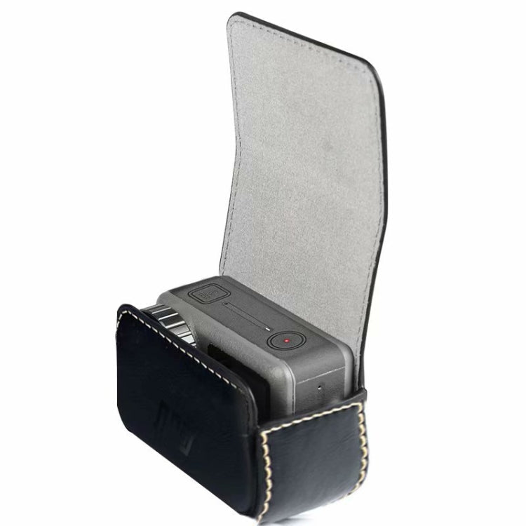 Waterproof Mini Leather Case Storage Carrying Box for DJI OSMO Action / GoPro / SJCAM / Xiaomi Mi Jia, Black, Coffee - ORIWHIZCase & BagsDJI & Insta360 AccessoriesOsmo Pocket Accessories
