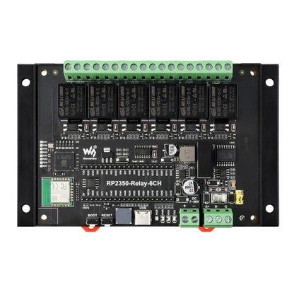 WAVESHARE RP2350 Industrial Control Board 6 - Channel Relay Module, Based On RP2350 Microcontroller, Supports Wxternal Interfaces RS485 And Pico, With Wi - Fi Module - ORIWHIZArduino & SCM SuppliesConsumer ElectronicsRelay Module