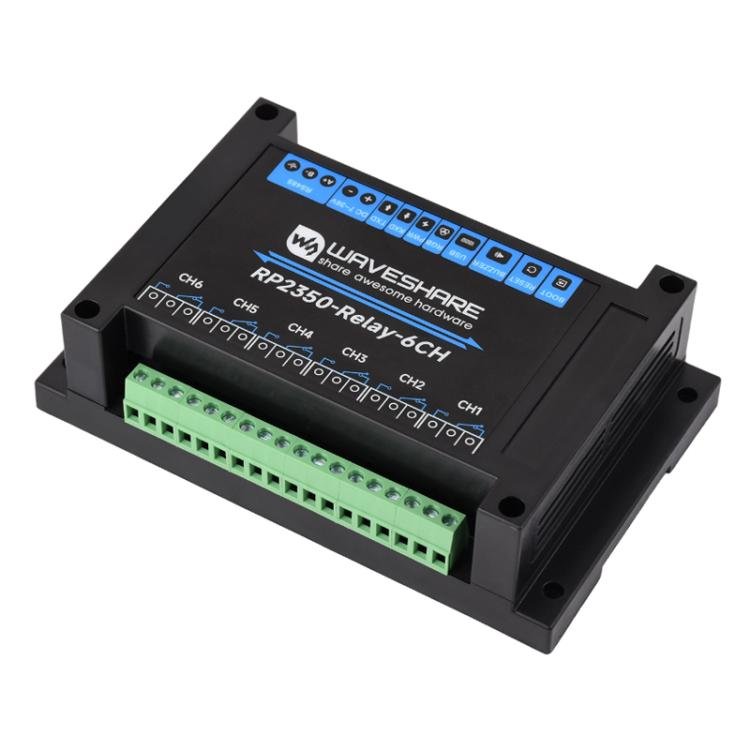WAVESHARE RP2350 Industrial Control Board 6 - Channel Relay Module, Based On RP2350 Microcontroller, Supports Wxternal Interfaces RS485 And Pico, Without Wi - Fi Module - ORIWHIZArduino & SCM SuppliesConsumer ElectronicsRelay Module