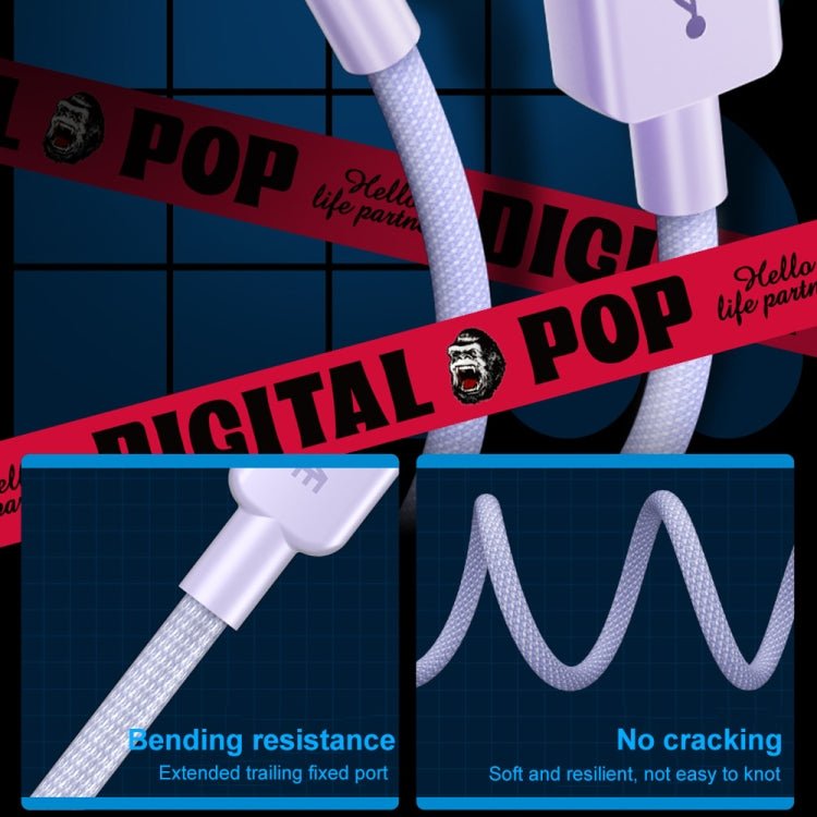 WEKOME WDC - 03 Tidal Energy Series 3A USB to Micro USB Braided Data Cable, Length: 1m, USB to Micro USB - ORIWHIZ